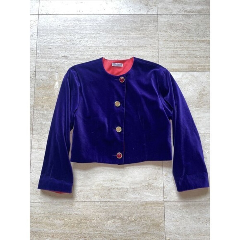 Guy Laroche Purple velvet  Blazer Vintage Beauty size 12‎